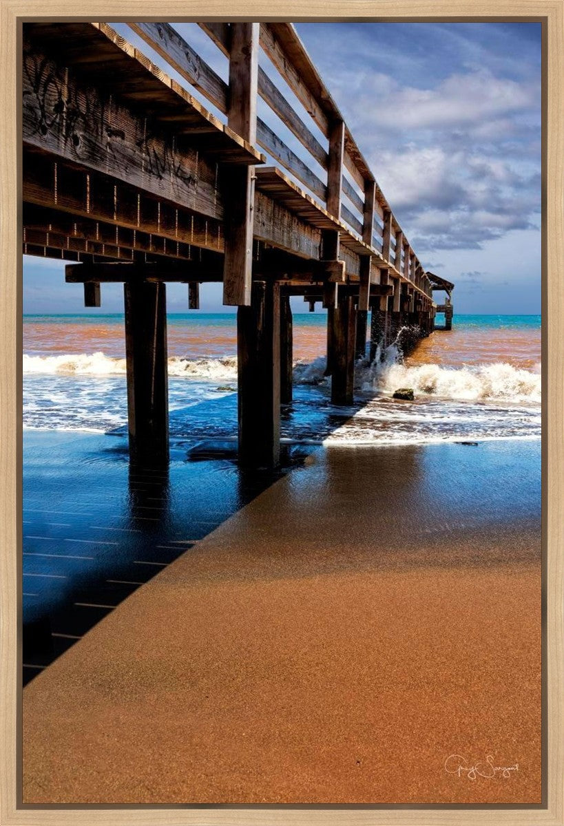 Old Hanalei Pier Gallery Wrap