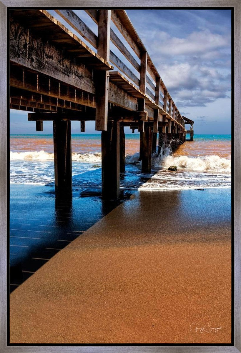 Old Hanalei Pier Gallery Wrap