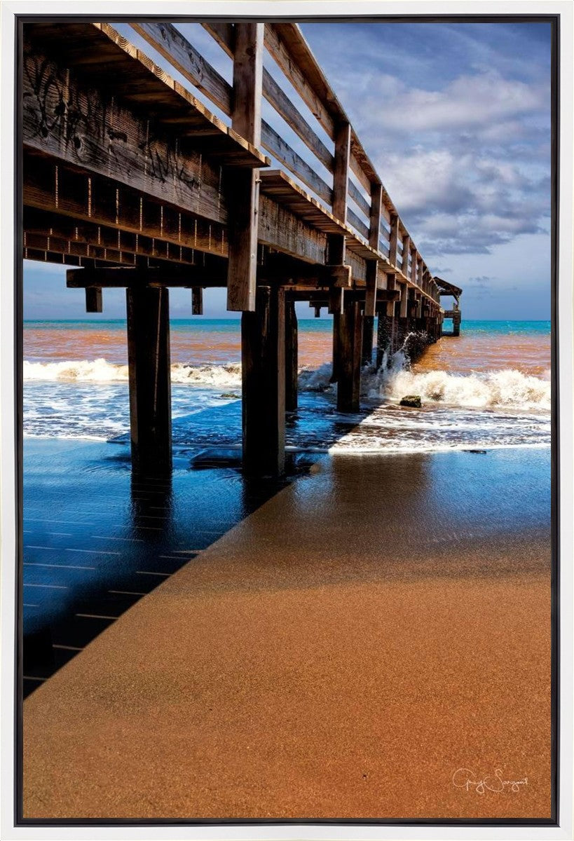 Old Hanalei Pier Gallery Wrap