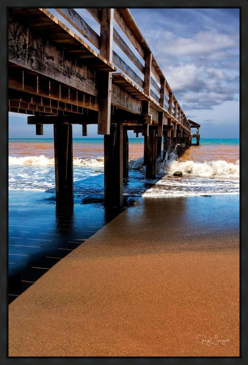 Old Hanalei Pier Gallery Wrap