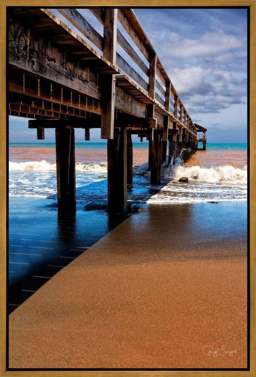 Old Hanalei Pier Gallery Wrap