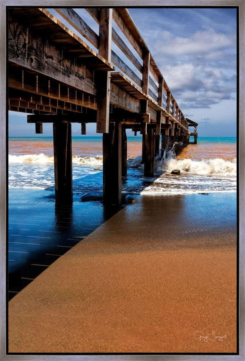 Old Hanalei Pier Gallery Wrap