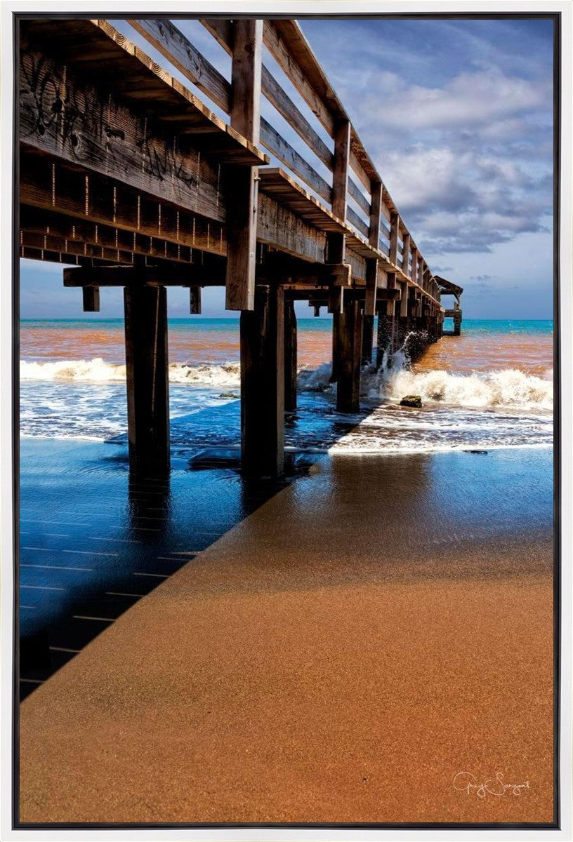 Old Hanalei Pier Gallery Wrap