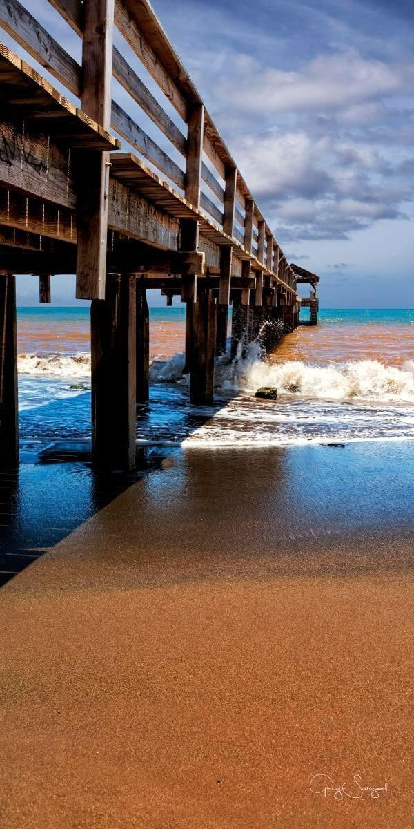 Old Hanalei Pier Gallery Wrap