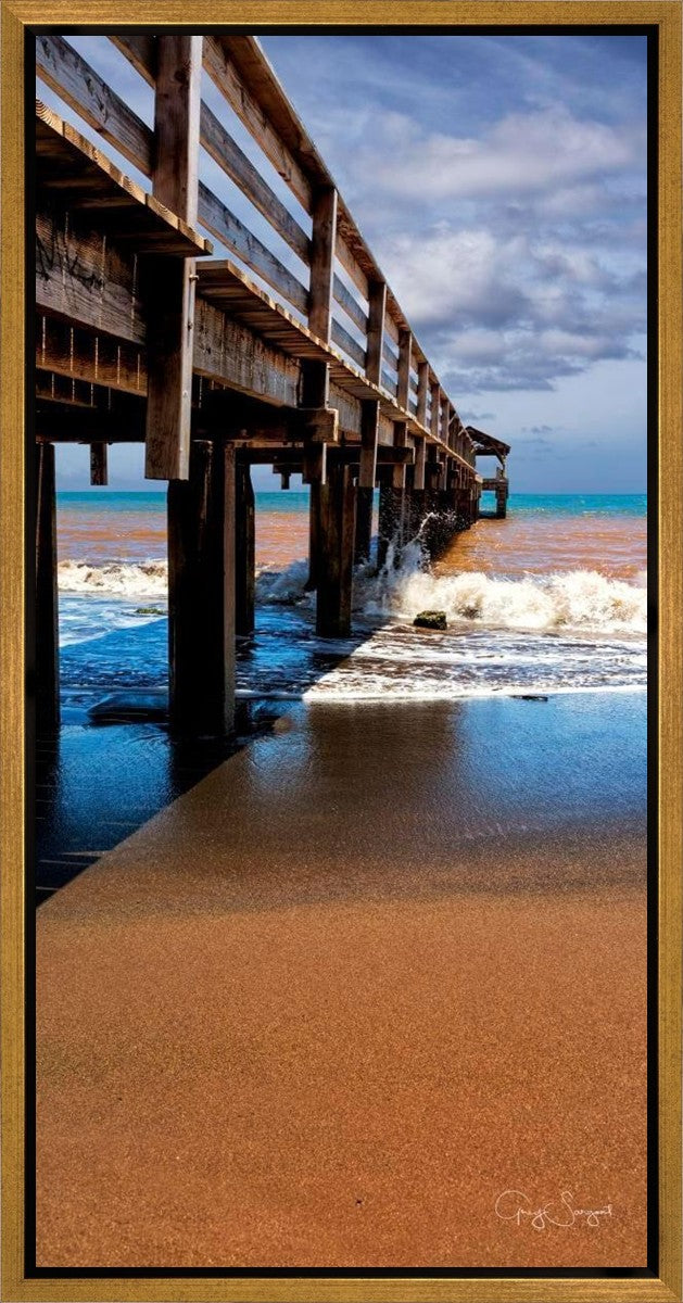 Old Hanalei Pier Gallery Wrap