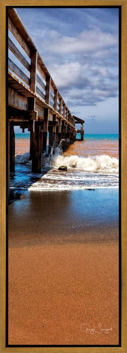 Old Hanalei Pier Gallery Wrap
