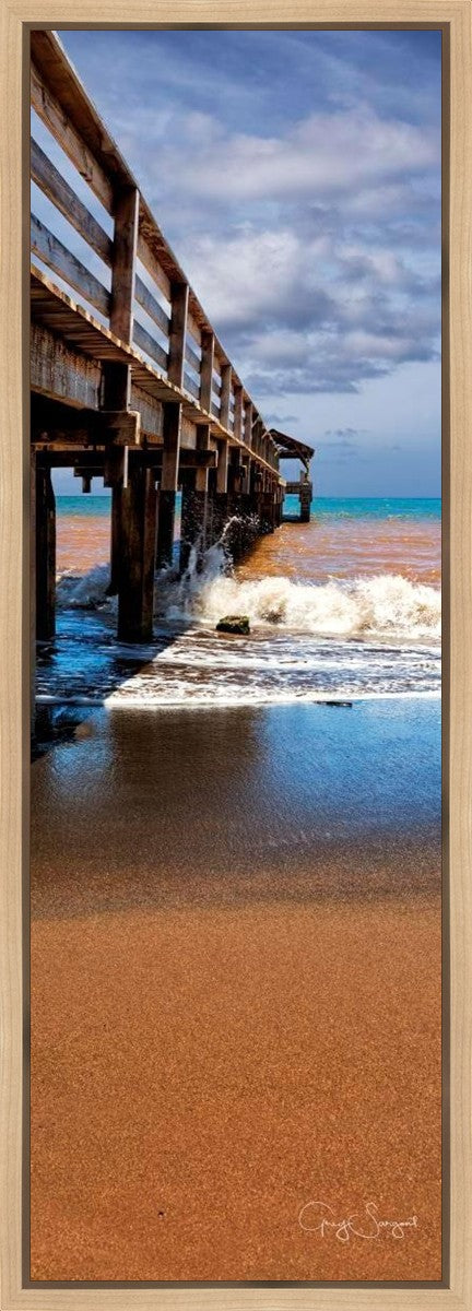 Old Hanalei Pier Gallery Wrap