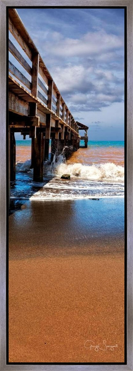 Old Hanalei Pier Gallery Wrap