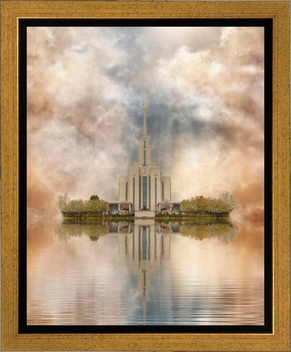 Millennial Reflection Oquirrh Mountain Temple Gallery Wrap