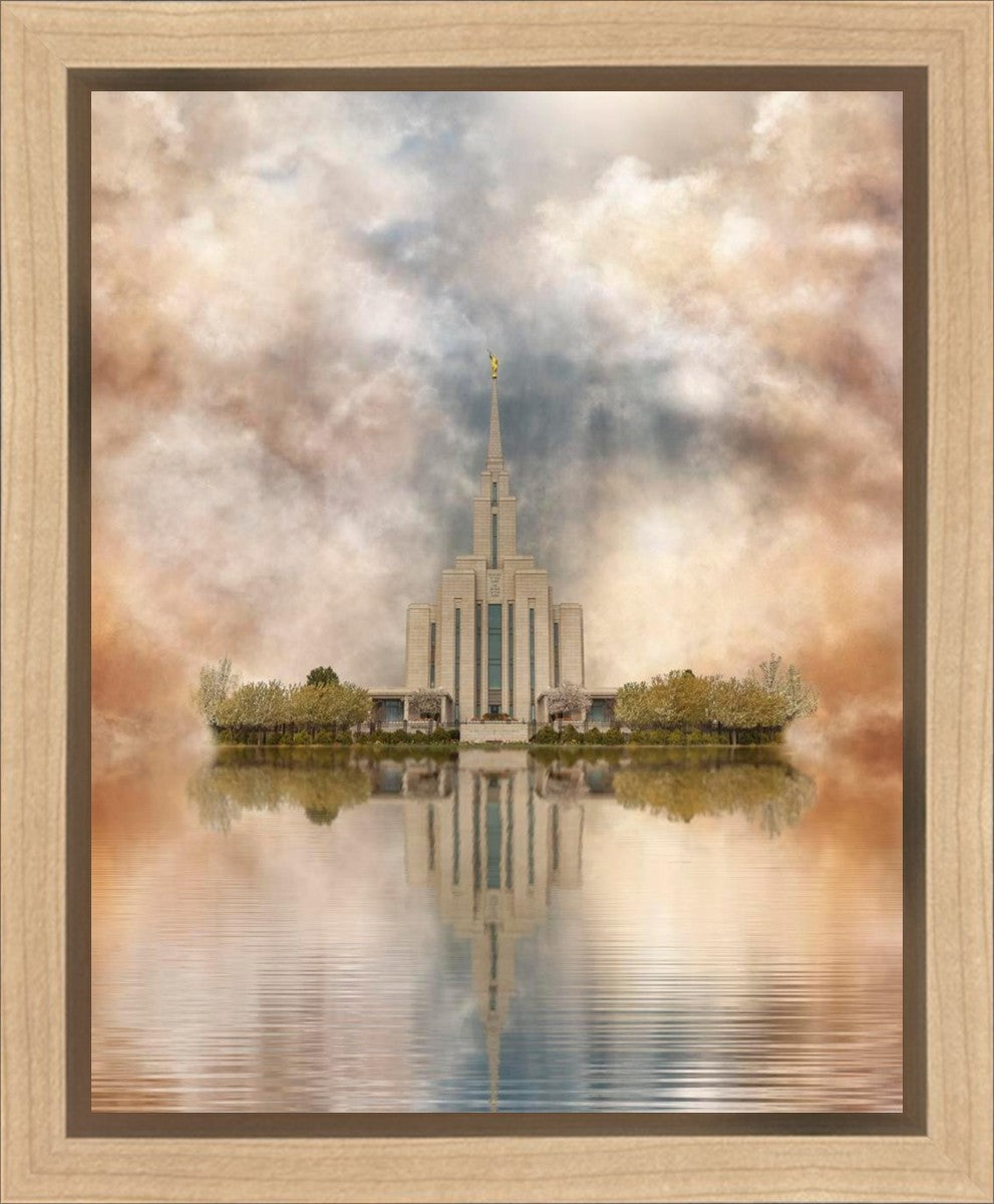 Millennial Reflection Oquirrh Mountain Temple Gallery Wrap