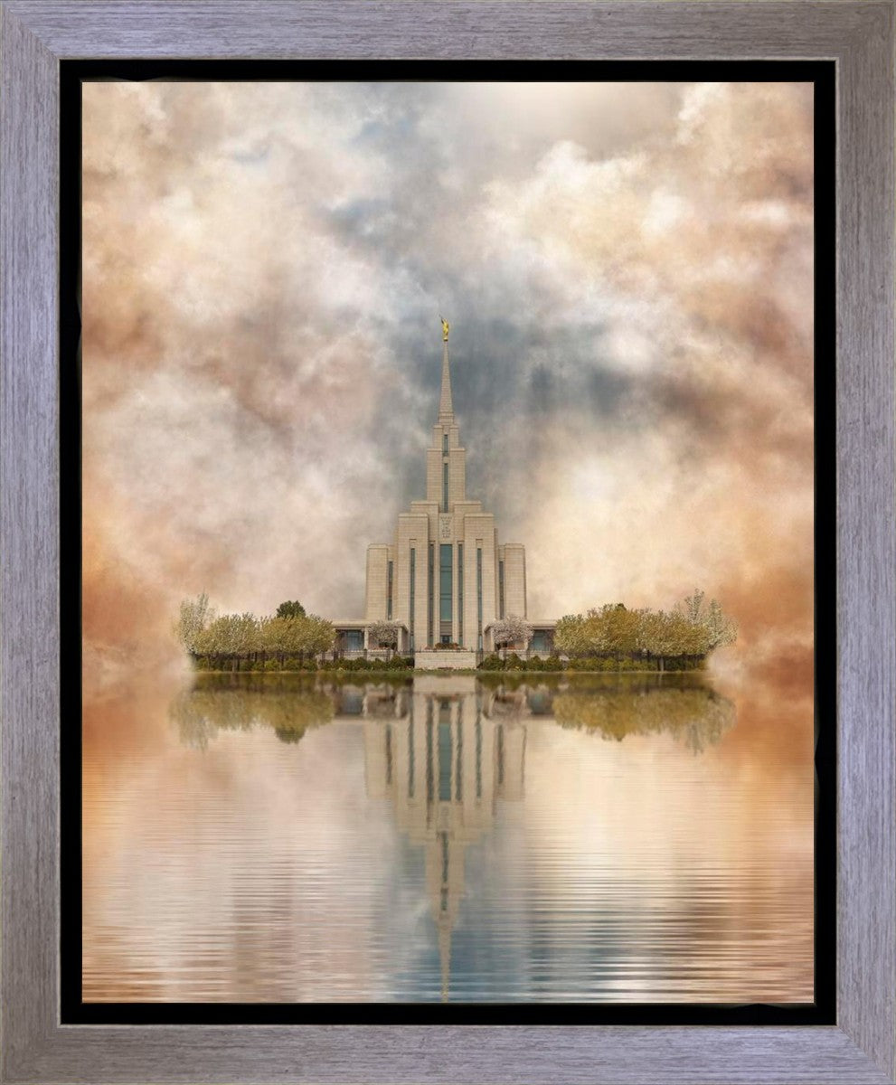 Millennial Reflection Oquirrh Mountain Temple Gallery Wrap