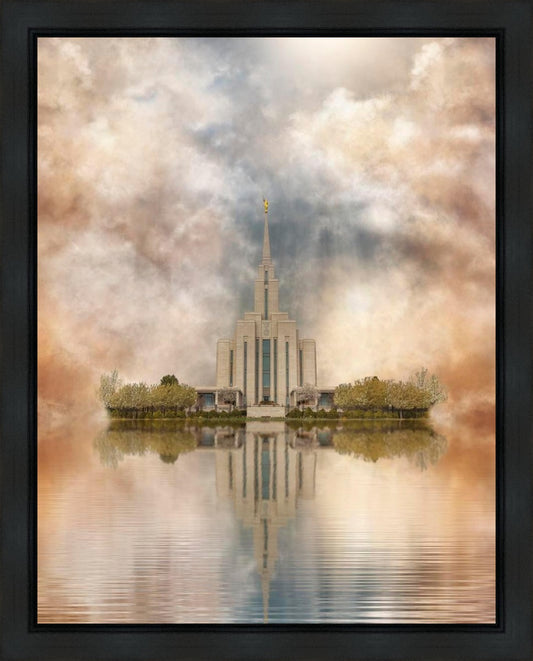 Millennial Reflection Oquirrh Mountain Temple Gallery Wrap