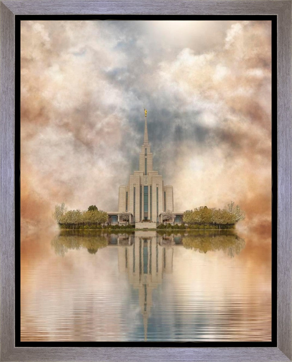 Millennial Reflection Oquirrh Mountain Temple Gallery Wrap