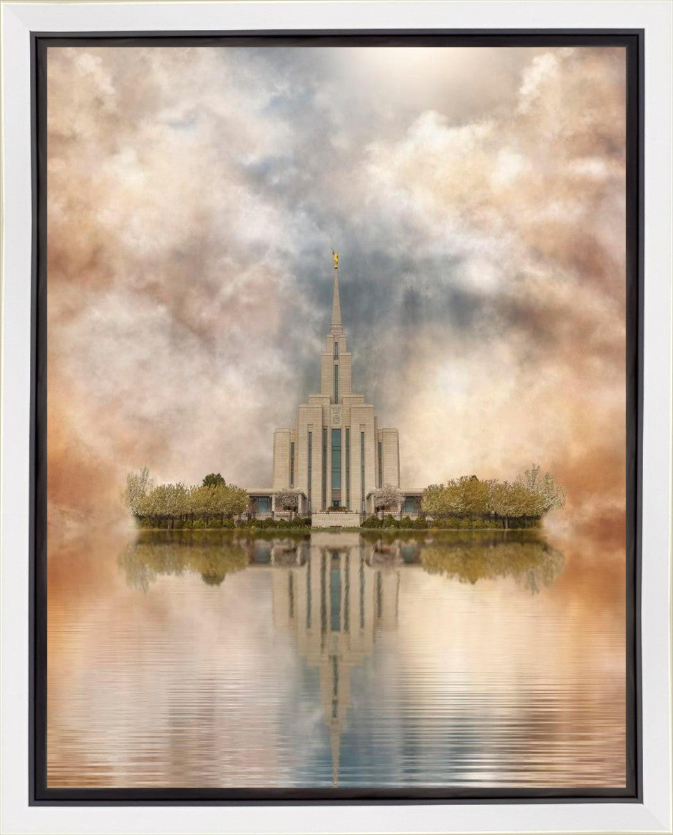 Millennial Reflection Oquirrh Mountain Temple Gallery Wrap