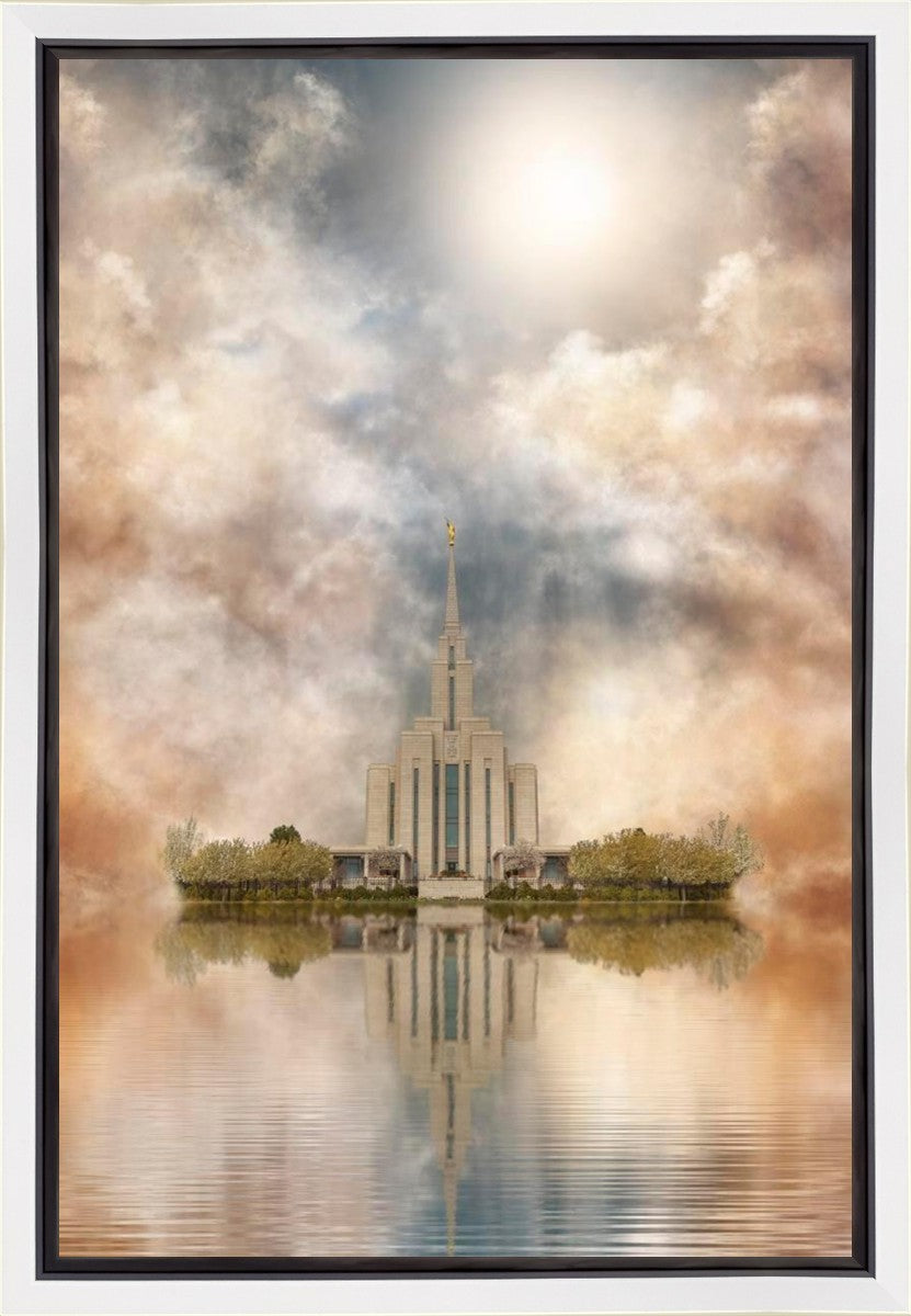 Millennial Reflection Oquirrh Mountain Temple Gallery Wrap