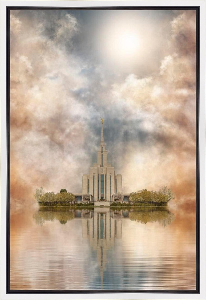 Millennial Reflection Oquirrh Mountain Temple Gallery Wrap