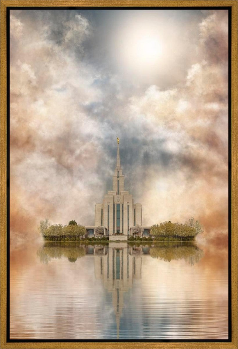 Millennial Reflection Oquirrh Mountain Temple Gallery Wrap