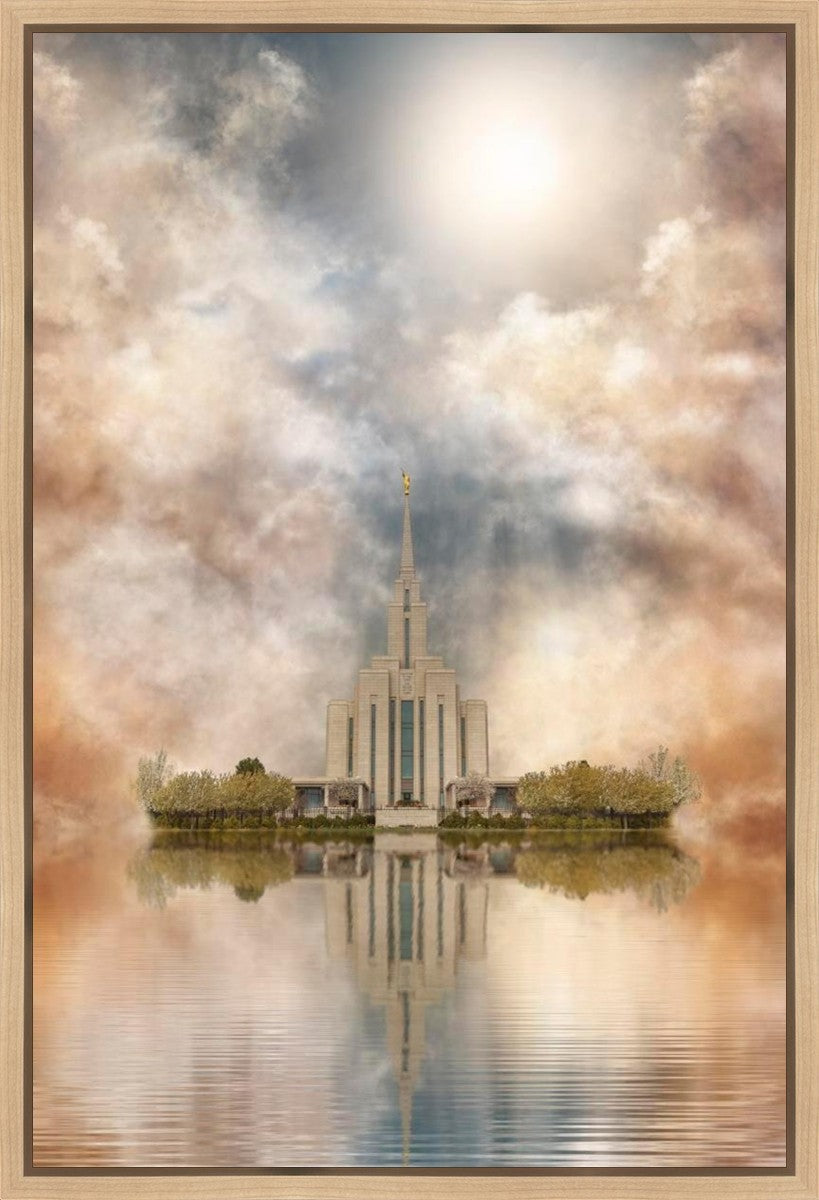Millennial Reflection Oquirrh Mountain Temple Gallery Wrap