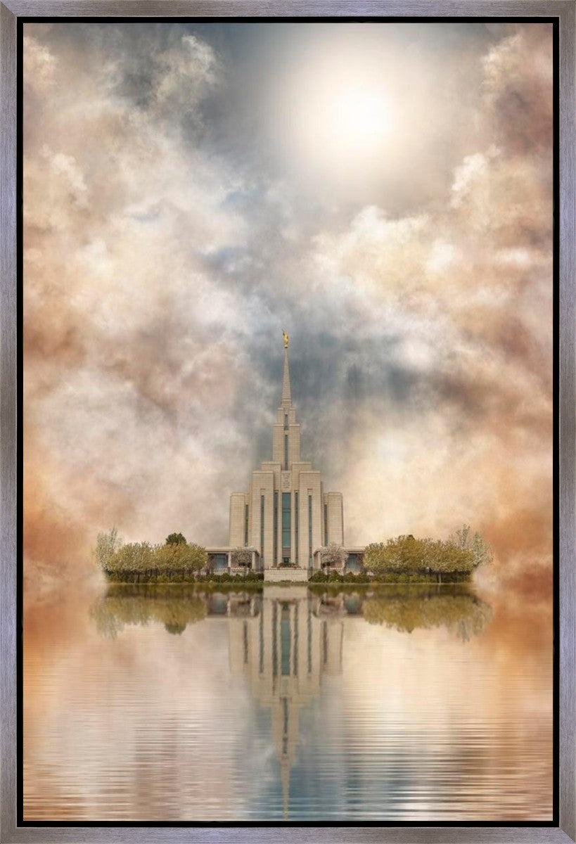 Millennial Reflection Oquirrh Mountain Temple Gallery Wrap
