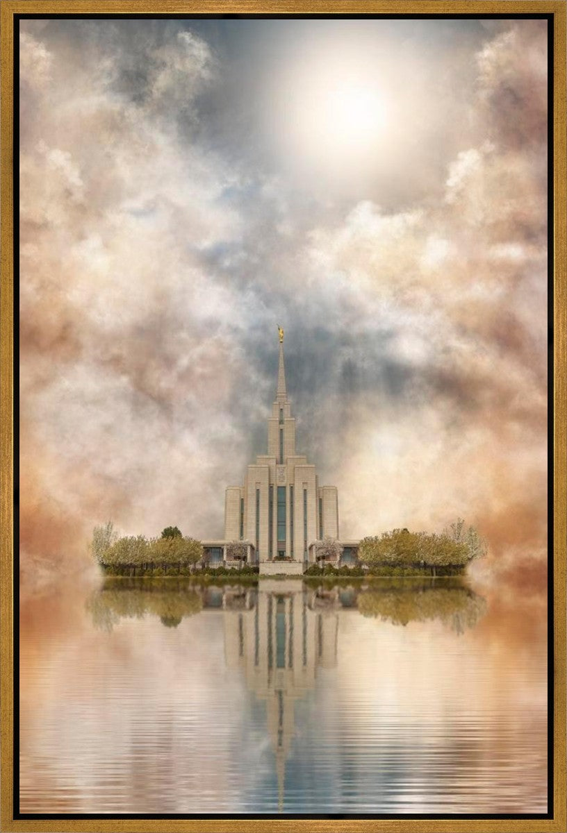 Millennial Reflection Oquirrh Mountain Temple Gallery Wrap