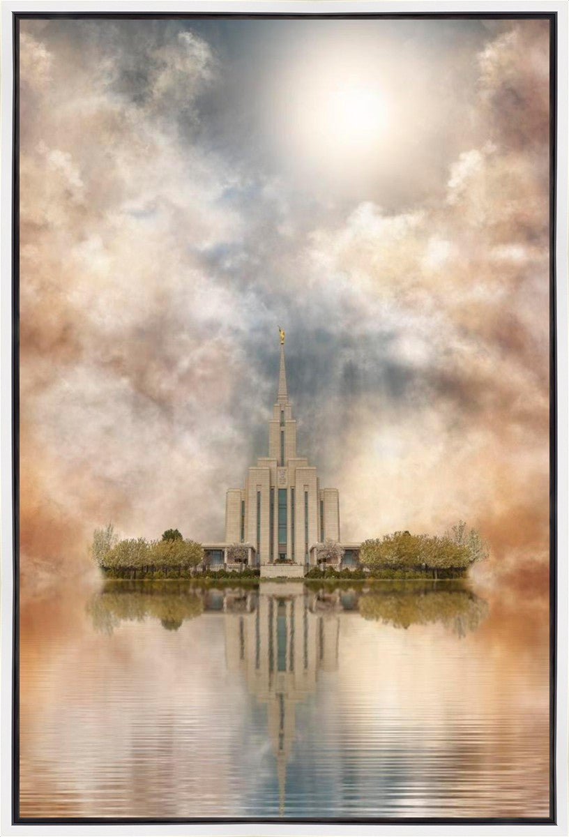 Millennial Reflection Oquirrh Mountain Temple Gallery Wrap