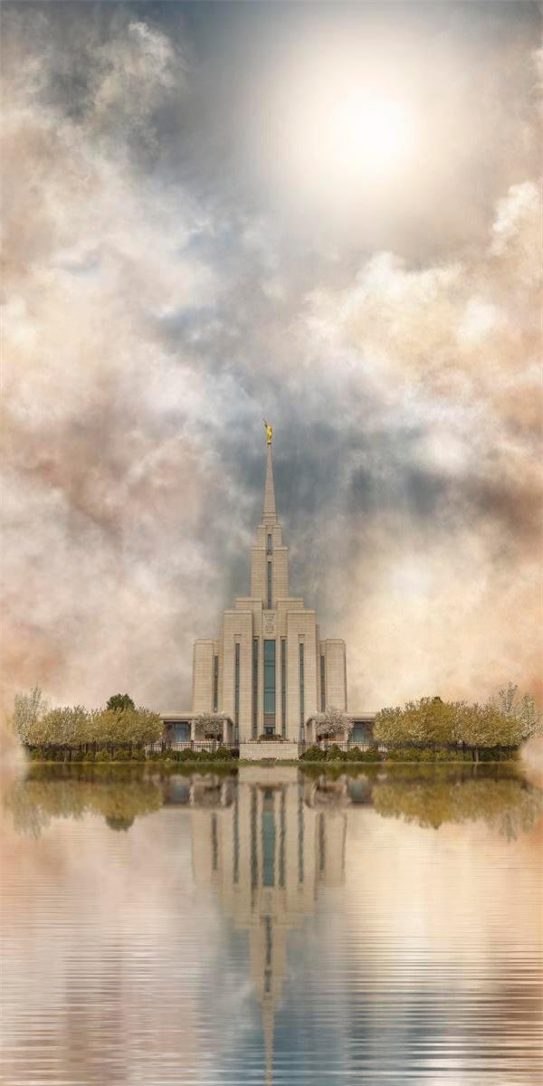 Millennial Reflection Oquirrh Mountain Temple Gallery Wrap