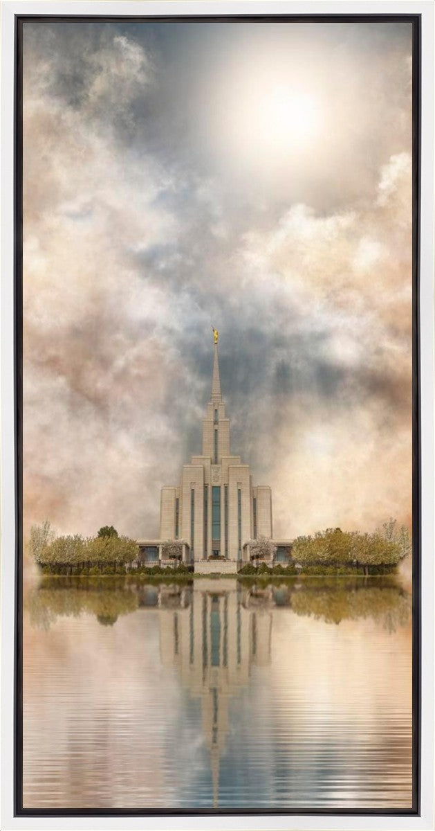 Millennial Reflection Oquirrh Mountain Temple Gallery Wrap
