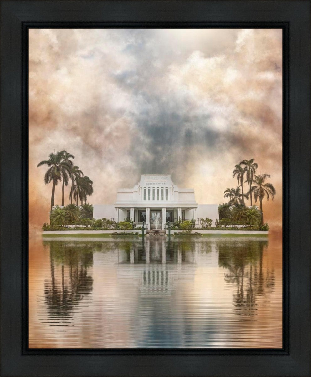 Millennial Reflection Laie Hawaii Temple Gallery Wrap