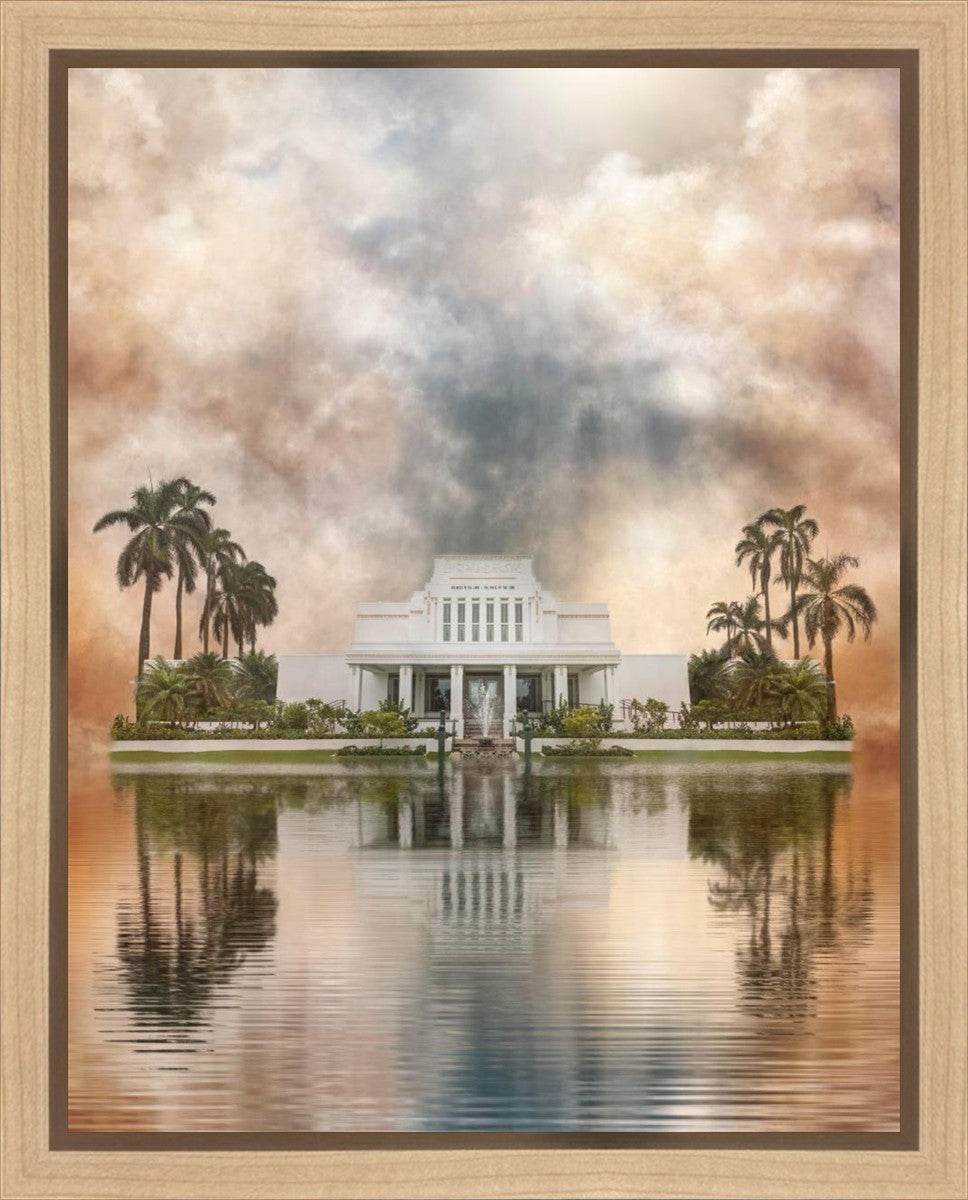 Millennial Reflection Laie Hawaii Temple Gallery Wrap