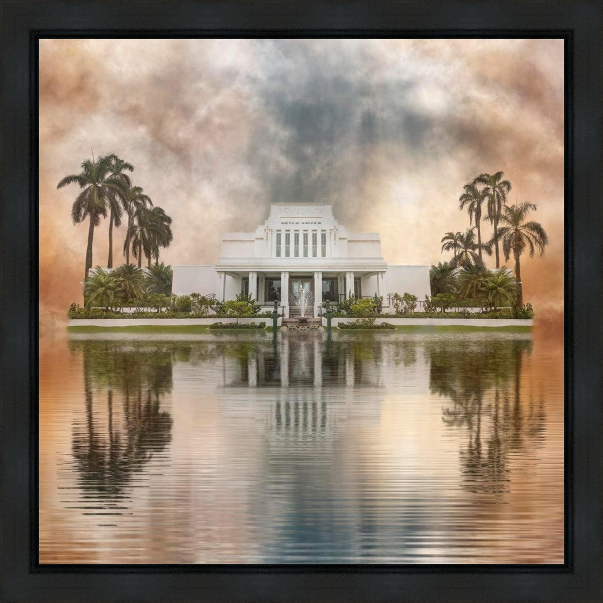 Millennial Reflection Laie Hawaii Temple Gallery Wrap