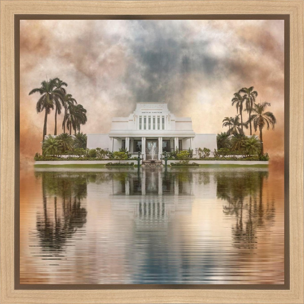 Millennial Reflection Laie Hawaii Temple Gallery Wrap