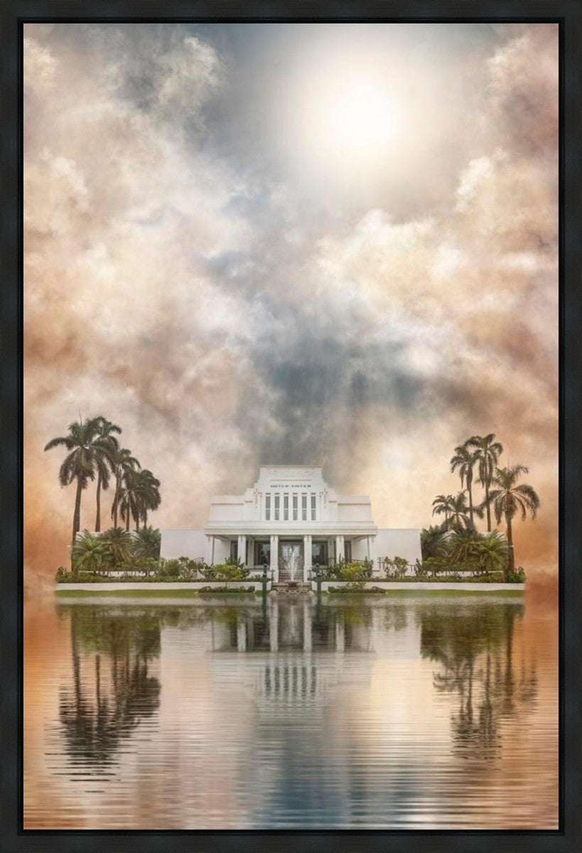 Millennial Reflection Laie Hawaii Temple Gallery Wrap