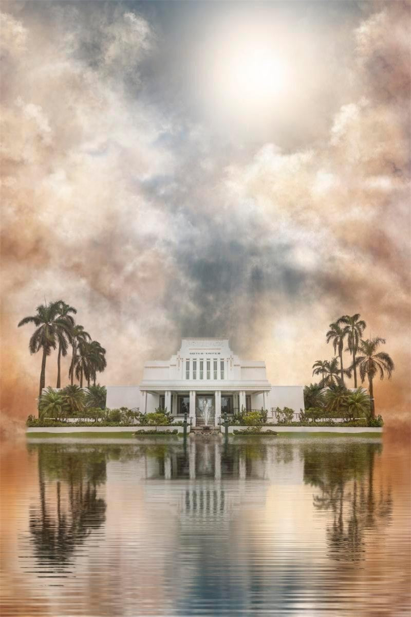 Millennial Reflection Laie Hawaii Temple Gallery Wrap