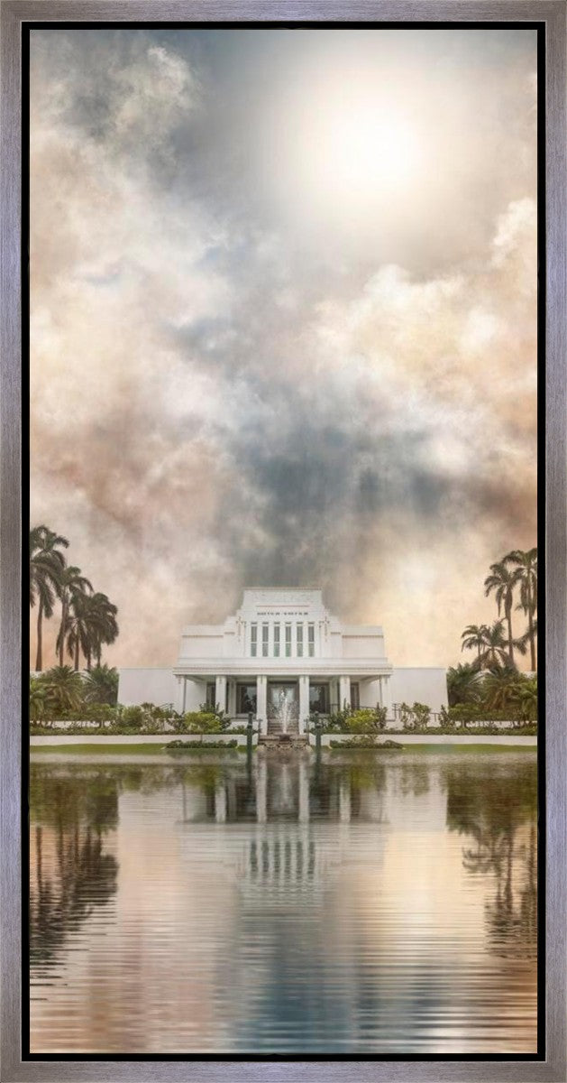 Millennial Reflection Laie Hawaii Temple Gallery Wrap