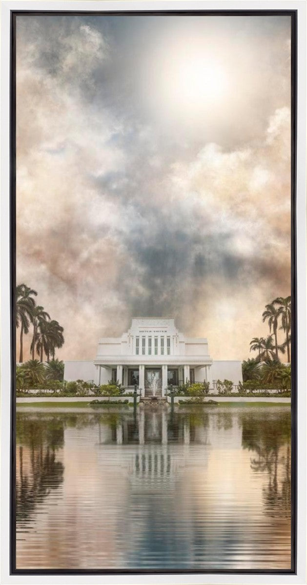Millennial Reflection Laie Hawaii Temple Gallery Wrap