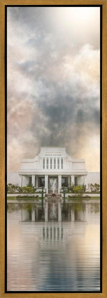 Millennial Reflection Laie Hawaii Temple Gallery Wrap