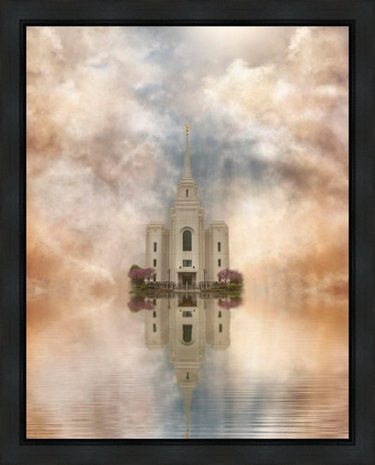 Millennial Reflection Brigham City Utah Temple Gallery Wrap