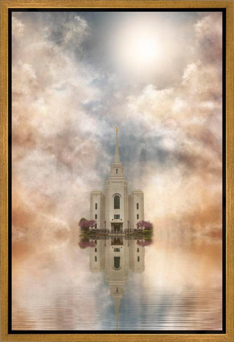 Millennial Reflection Brigham City Utah Temple Gallery Wrap