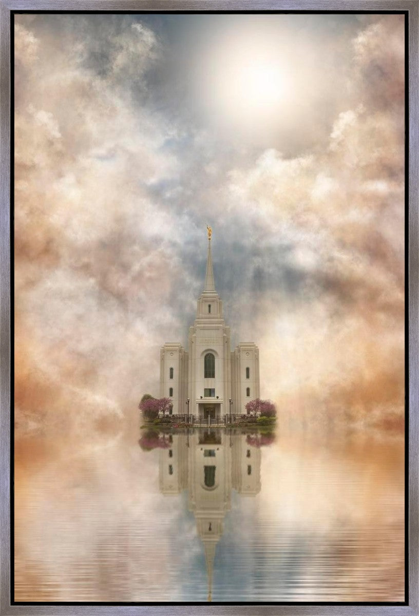 Millennial Reflection Brigham City Utah Temple Gallery Wrap