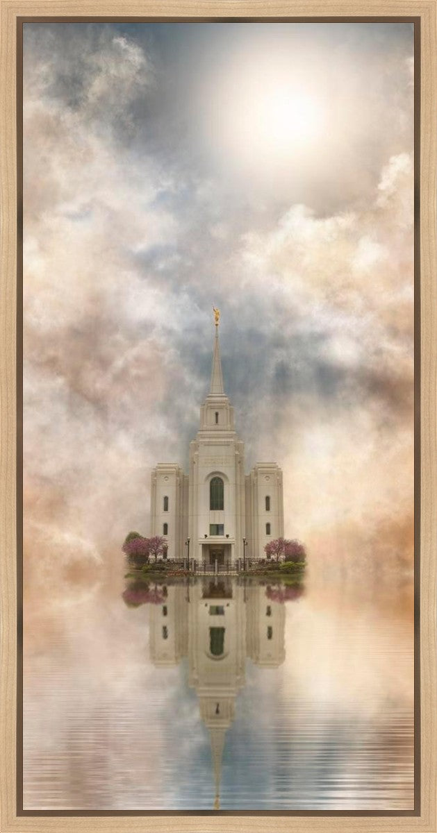 Millennial Reflection Brigham City Utah Temple Gallery Wrap