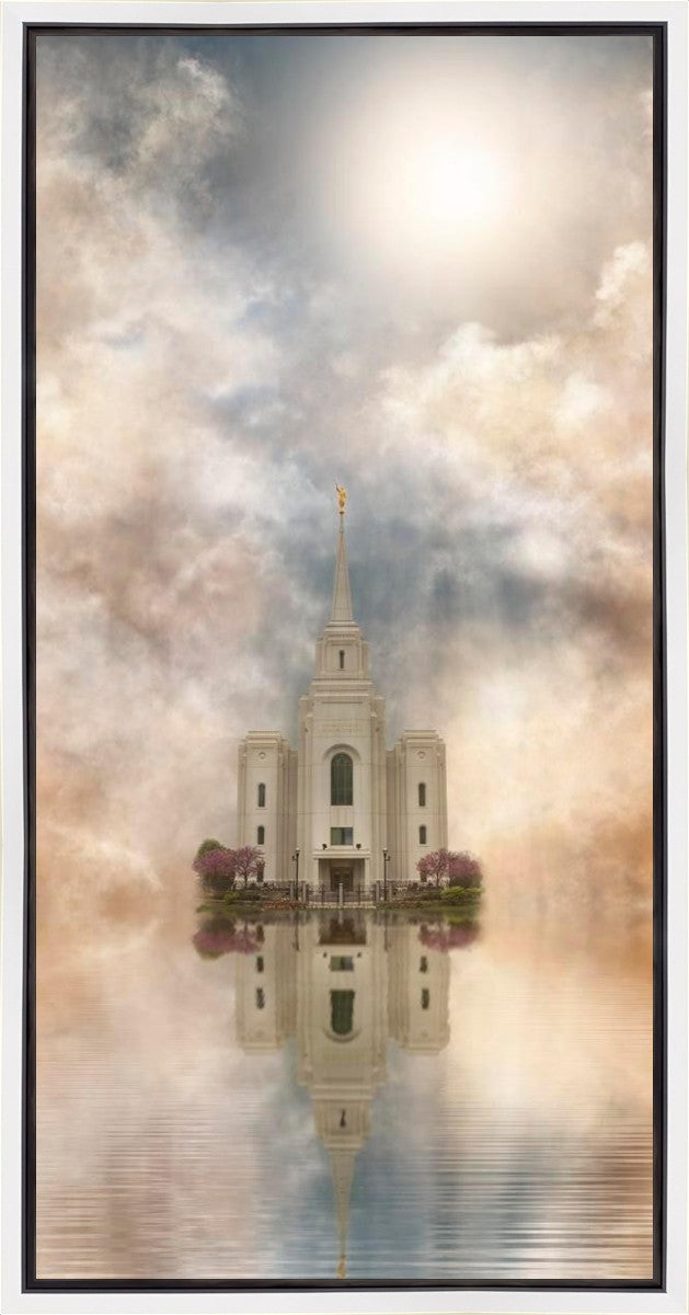 Millennial Reflection Brigham City Utah Temple Gallery Wrap
