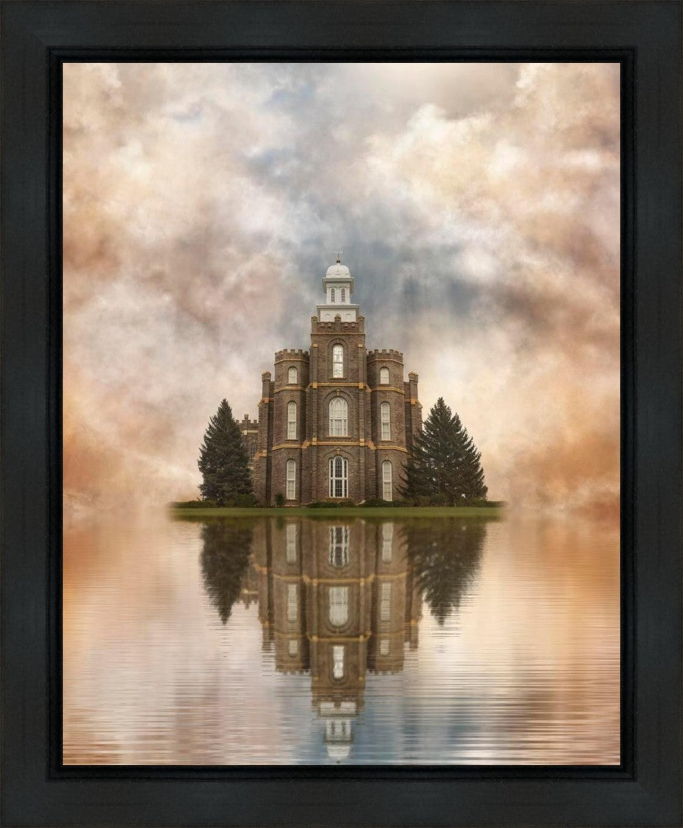Millennial Reflection Logan Utah Temple Gallery Wrap