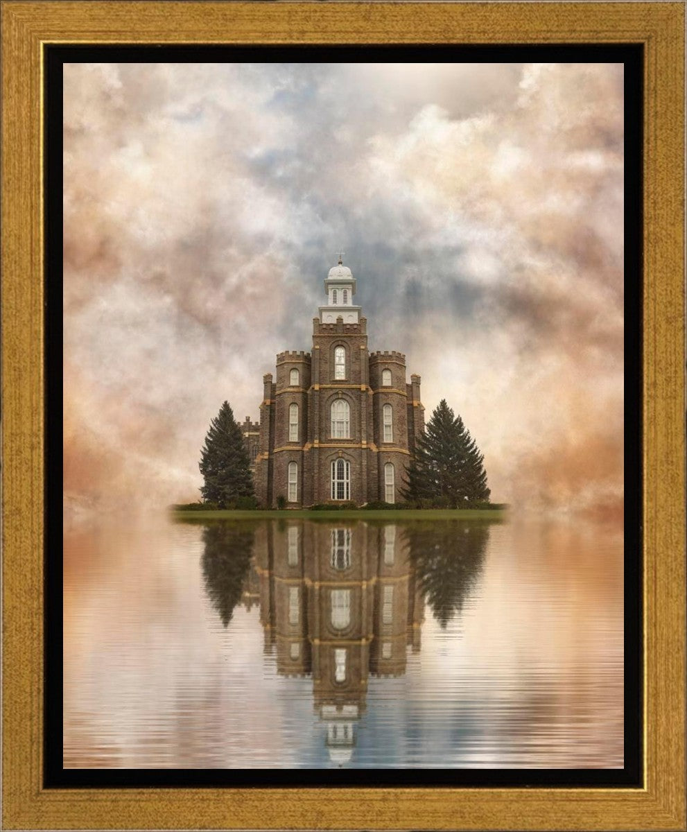 Millennial Reflection Logan Utah Temple Gallery Wrap