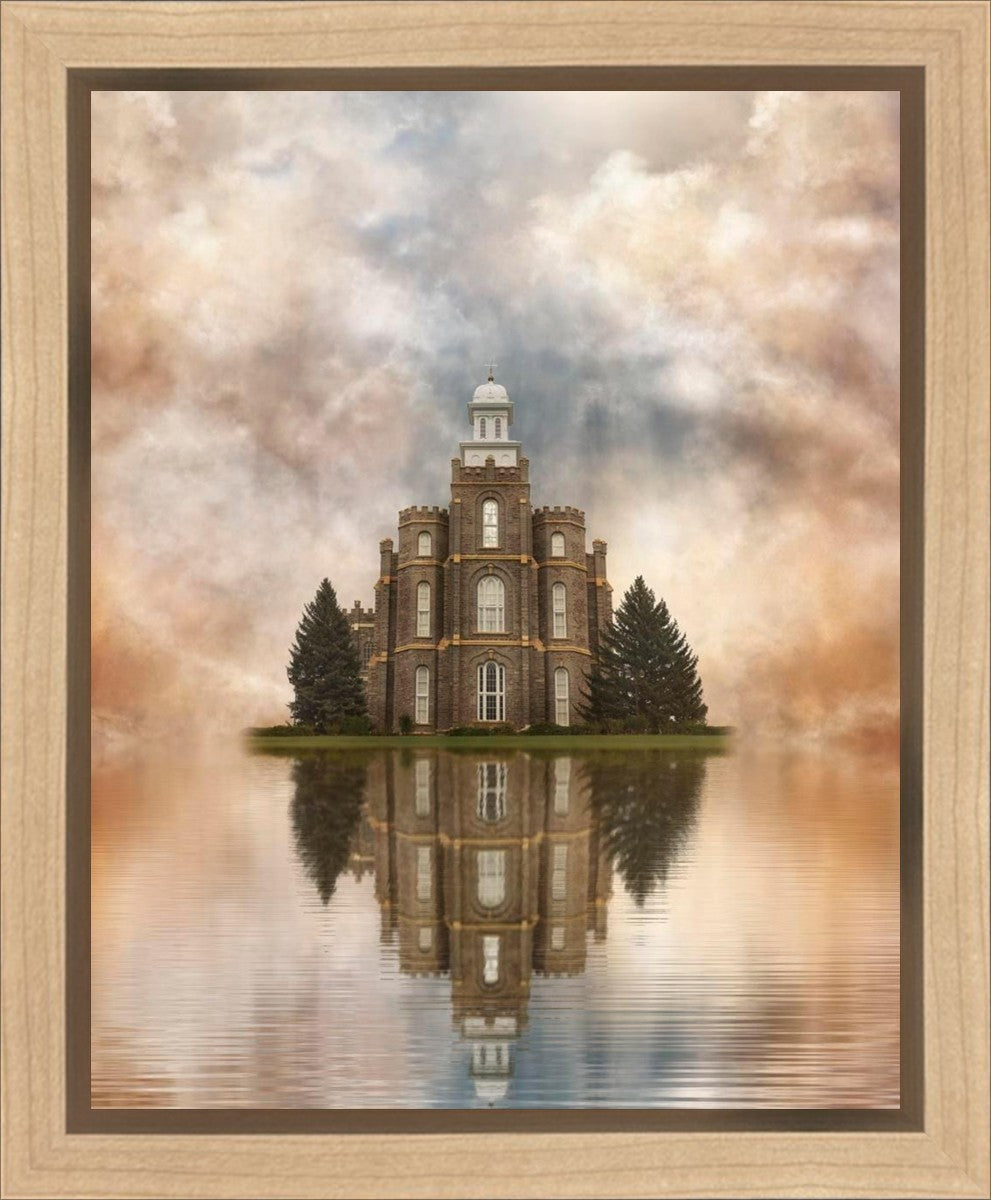 Millennial Reflection Logan Utah Temple Gallery Wrap