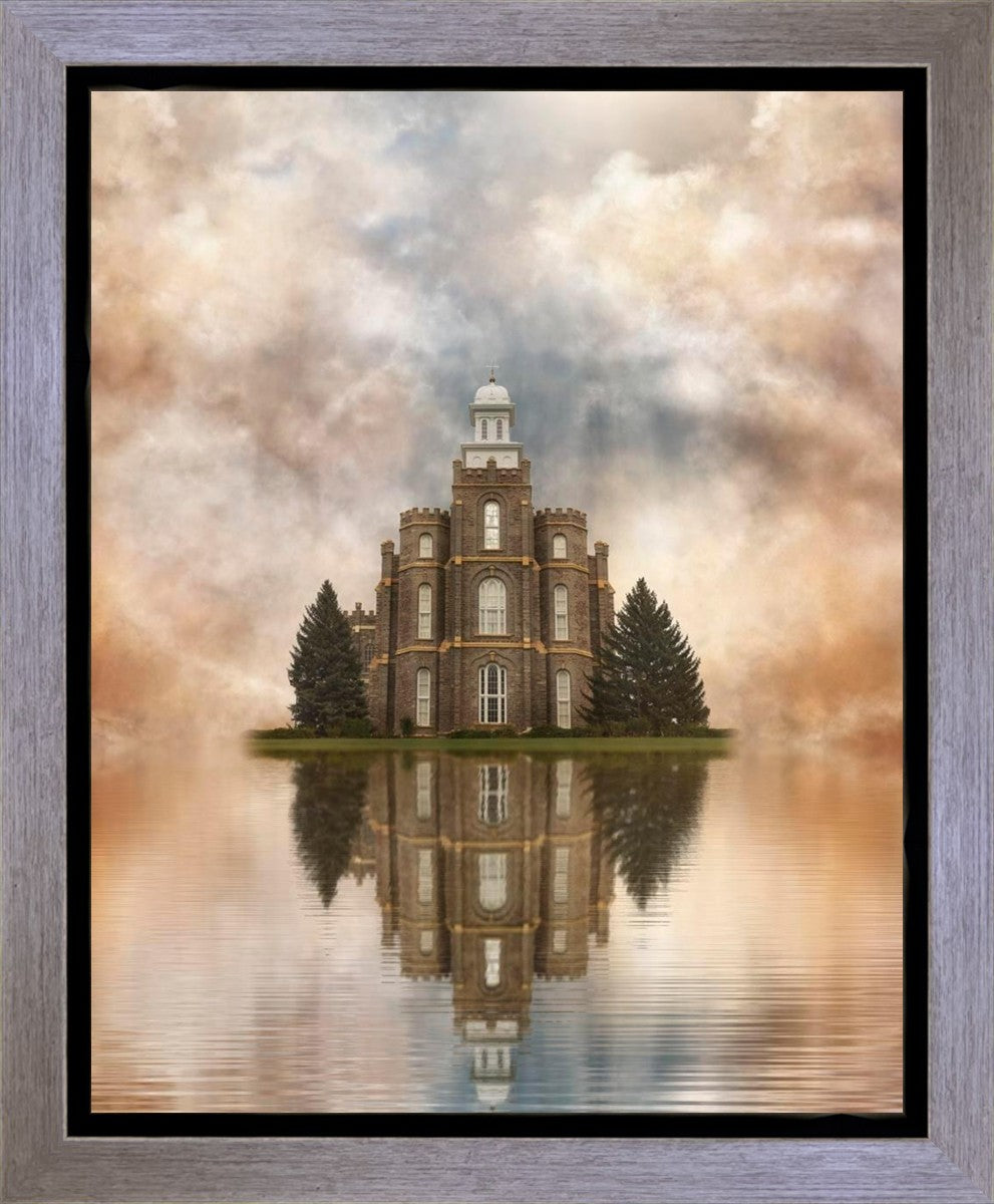 Millennial Reflection Logan Utah Temple Gallery Wrap