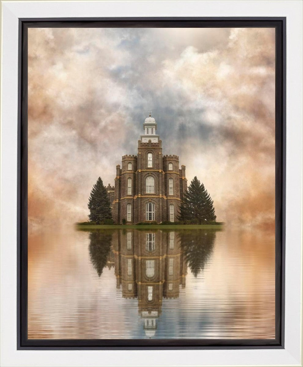 Millennial Reflection Logan Utah Temple Gallery Wrap