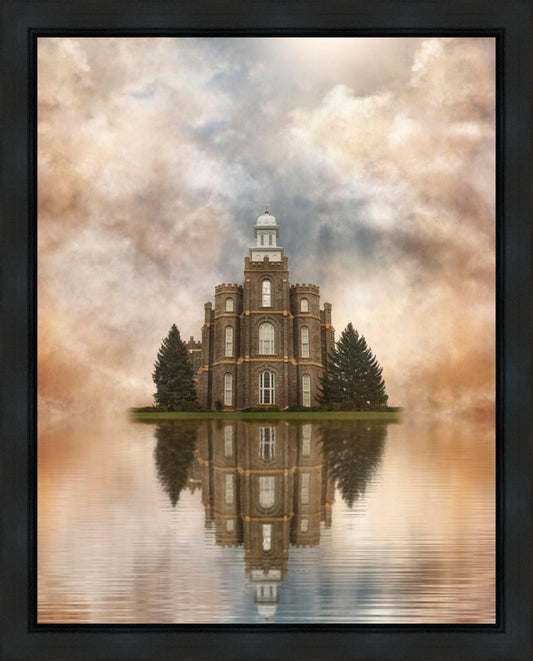 Millennial Reflection Logan Utah Temple Gallery Wrap