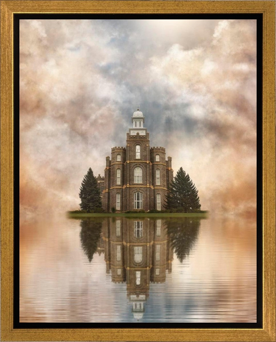Millennial Reflection Logan Utah Temple Gallery Wrap