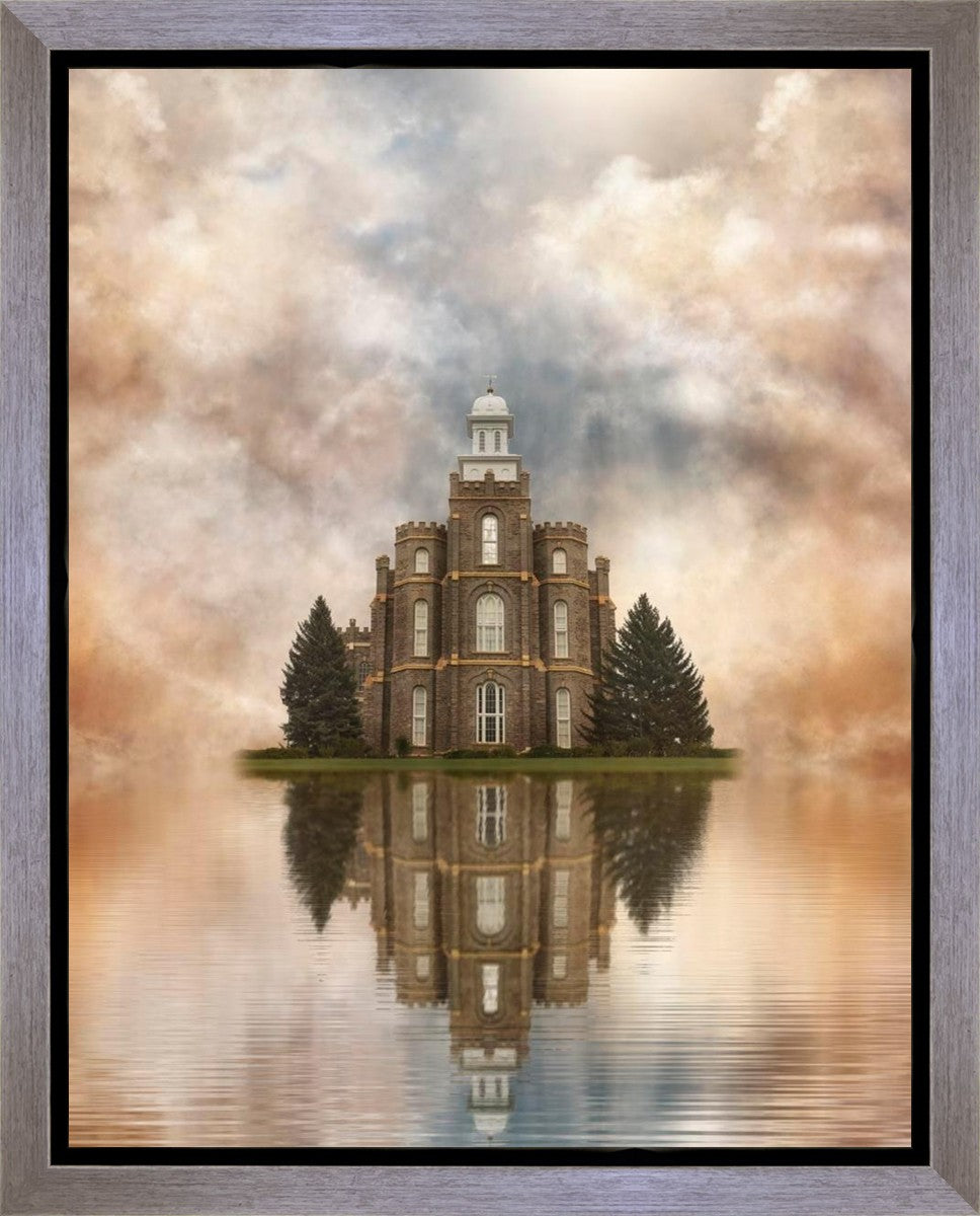 Millennial Reflection Logan Utah Temple Gallery Wrap