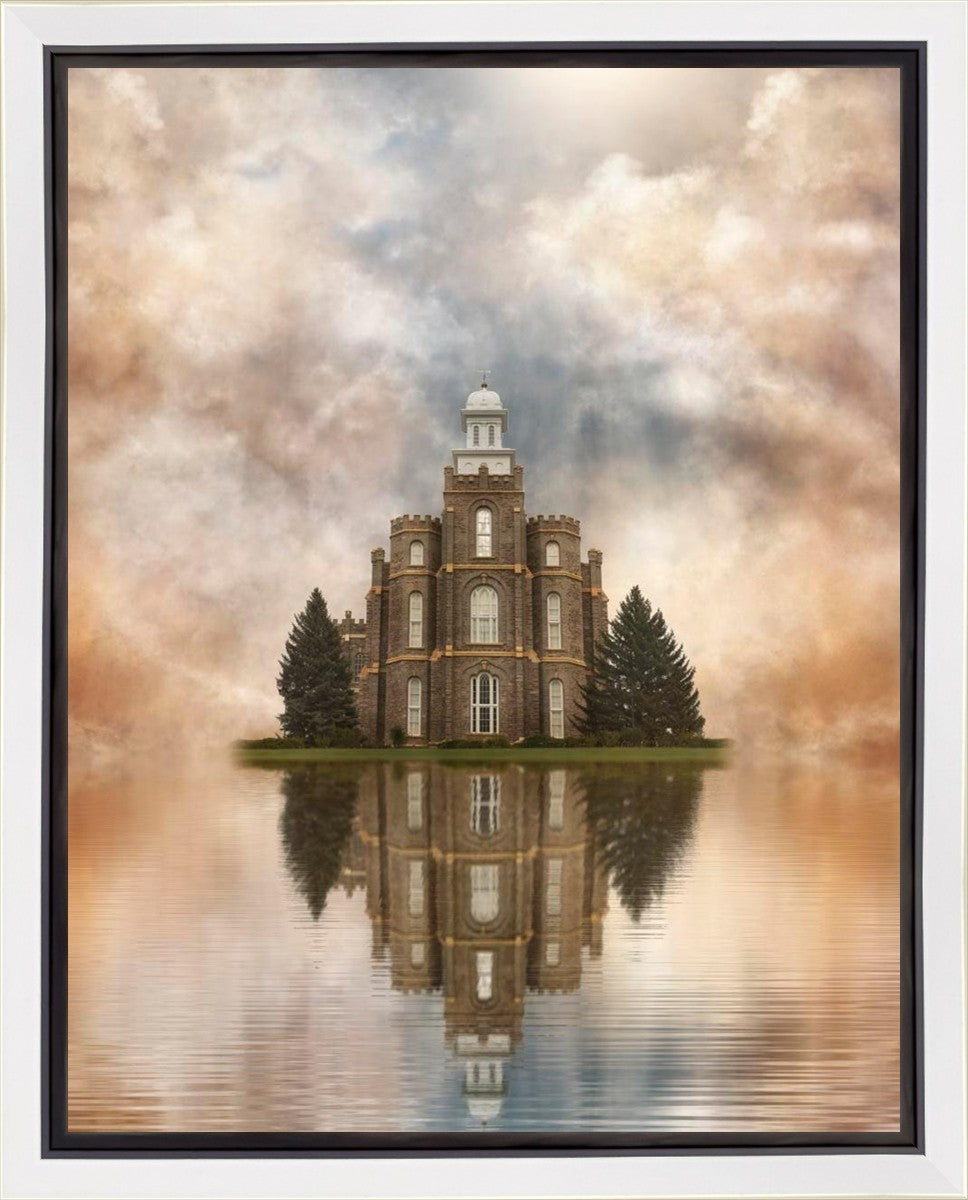 Millennial Reflection Logan Utah Temple Gallery Wrap